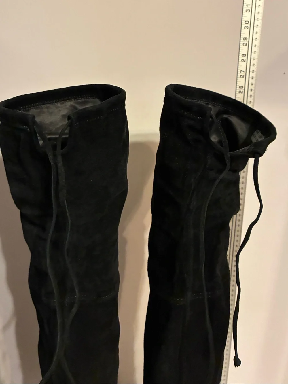 Stuart Weitzman Lowland Black Over-the-Knee Suede Boots Sz. 10B